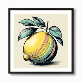Lemon Pastel Art Print