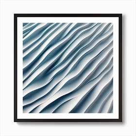 Abstract Wavy Paper Texture Art Print