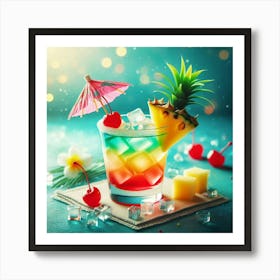 Tropical Cocktail 1 Art Print