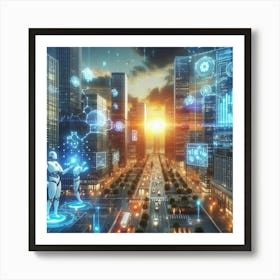 Futuristic Cityscape 21 Poster