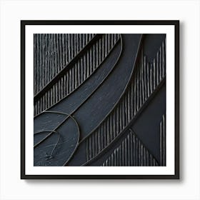 Black And White Abstract Painting 2 Art Print