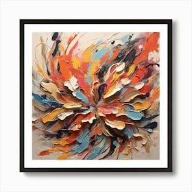 Abstract Flower Painting Art Print