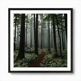 Foggy Forest Art Print