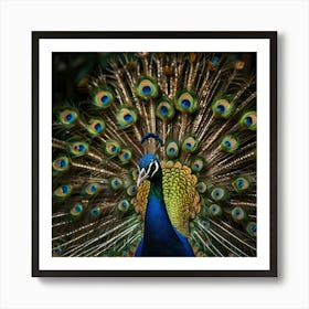 Peacock paintings art print Poster