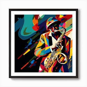 Saxophone Player 33 Art Print