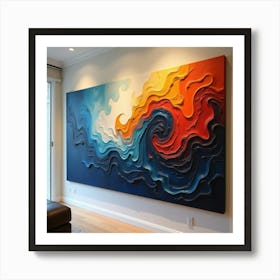 Abstract Wave Painting Poster