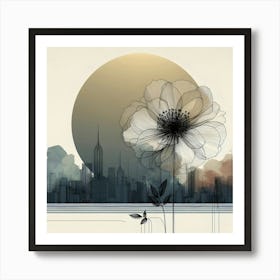 Flower In The Sky 7 Art Print