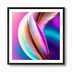 Abstract Feather Wallpaper Art Print