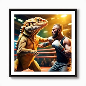 Boxing Dragon Art Print