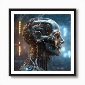 Cyborg Head 17 Art Print