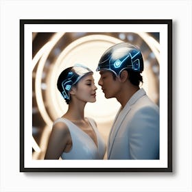 Futuristic Couple 152 Art Print