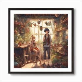 Anime ( Bohemian Design ) Art Print