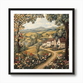 European Countryside Tapestry 15 Art Print