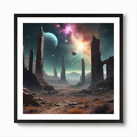 Cosmic Old City Art Print