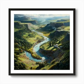 Valley Of The River Art Print