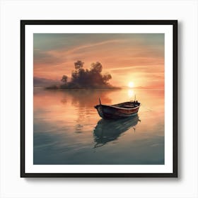 Boat In Water Stock Videos & Royalty-Free Footage Art Print