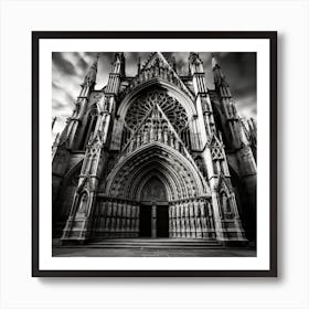 Cathedral In Black And White Art Print