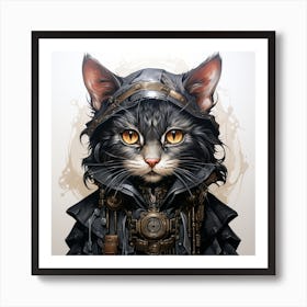 Gothic Cat Art Print