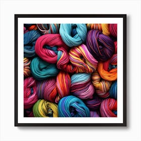 Colorful Yarn Background 14 Art Print