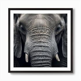 Elephant - Close Up Art Print
