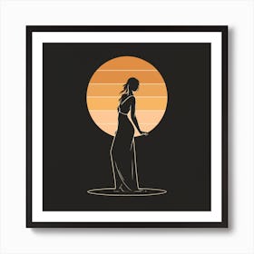 Silhouette Of A Woman 14 Art Print