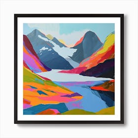 Colourful Abstract Jostedalsbreen National Park Norway 3 Art Print