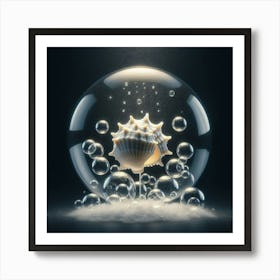 Sea Shell In A Bubble 4 Art Print