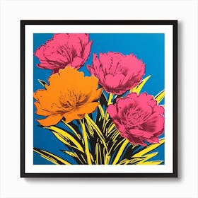 Everlasting Flower 1 Pop Art Illustration Square Art Print