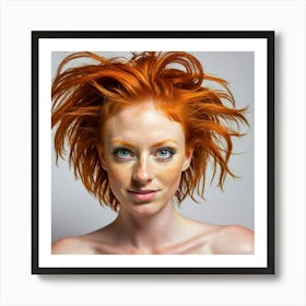 Beautiful Woman With Red Hair 1 Art Print