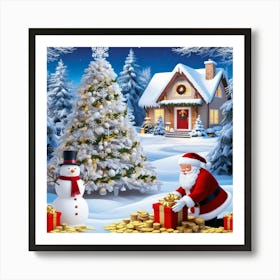 Christmas Santa 6 Art Print