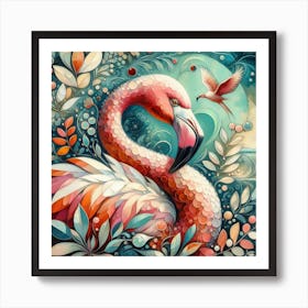 Bird Flamingo Art Print