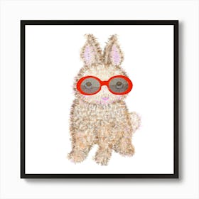 Bunny In Sunglasses Art Print