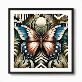 Art Nouveau Butterfly v1 Art Print