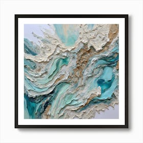 Abstract Painting ocean scene Art Print