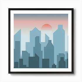 City Skyline Art Print