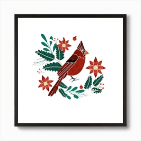 Christmas Cardinal Art Print