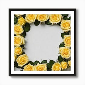 Yellow Roses Frame 26 Art Print