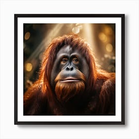 Orangutan Portrait 2 Art Print