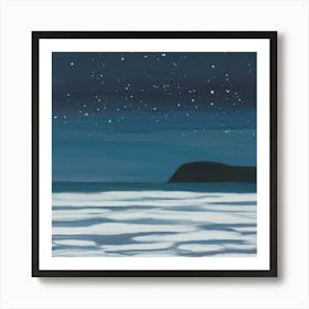 Landscape A Starry Night Art Print