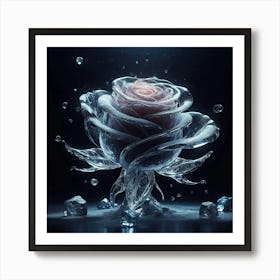 Water Rose Art Print