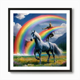 Rainbow Horse Art Print