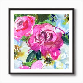 Pink Roses Art Print