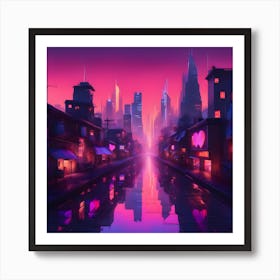 Cityscape Wallpaper Art Print