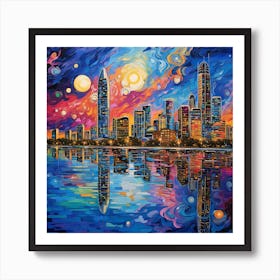 City Skyline 1 Art Print