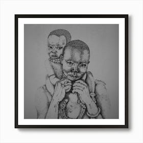 African Mother And Child Art Print