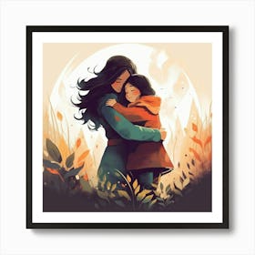 Mother And Daughter 1 Art Print