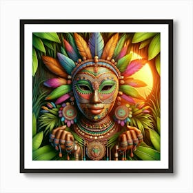 Mask Of The Jungle Art Print