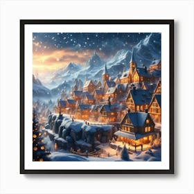 Christmas Village Art Print