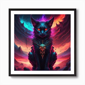 Cat Of The Gods Art Print