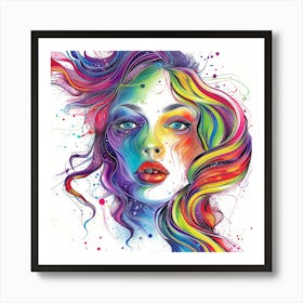 Rainbow Woman 2 Art Print